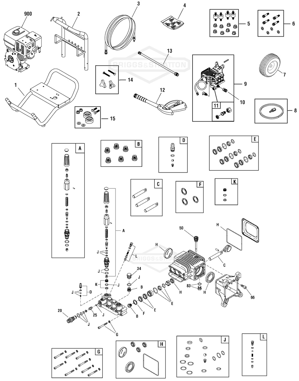 Diamond 020463 repair parts breakdown